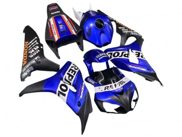 Honda CBR1000RR Motorrad Verkleidung 2006-2007 - Blau Weiss Rot Matt Schwarz Repsol