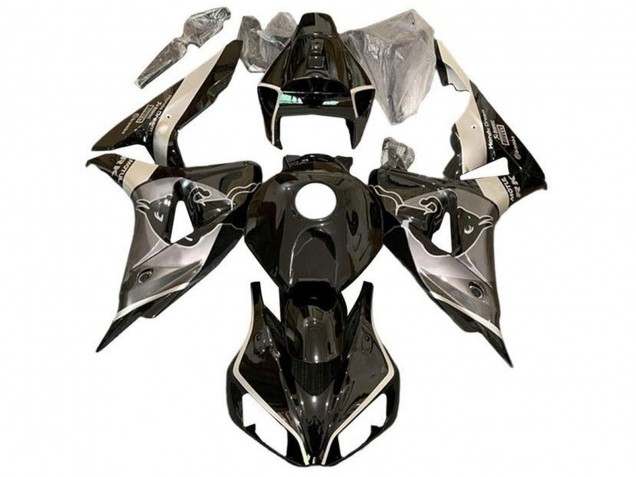 Honda CBR1000RR Motorrad Verkleidung 2006-2007 - Grau Glanzendes Schwarz Stier