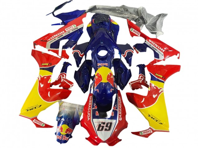Honda CBR1000RR Motorrad Verkleidung 2017-2024 - Blau Gelb Red Bull Hayden