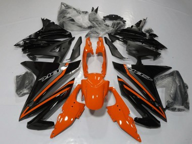 Honda CBR500R Motorrad Verkleidung 2013-2015 - Orange Grau Glanzendes Schwarz