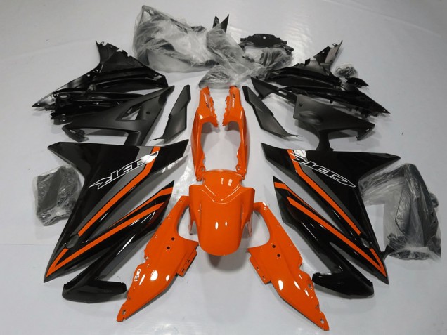 Honda CBR500R Motorrad Verkleidung 2016-2018 - Orange Grau Glanzendes Schwarz