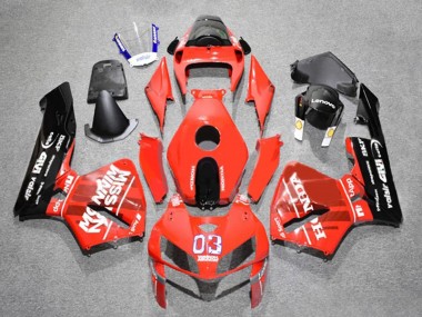 Honda CBR600RR Motorrad Verkleidung 2005-2006 - Rot Schwarz Weiss 03