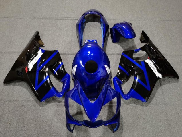 Honda CBR600 F4i Motorrad Verkleidung 2004-2007 - Blau Glanzendes Schwarz
