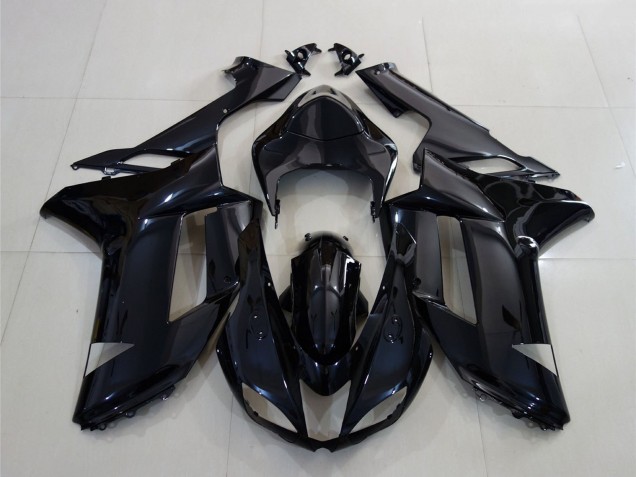 Kawasaki ZX6R Motorrad Verkleidung 2007-2008 - Glanzendes Schwarz