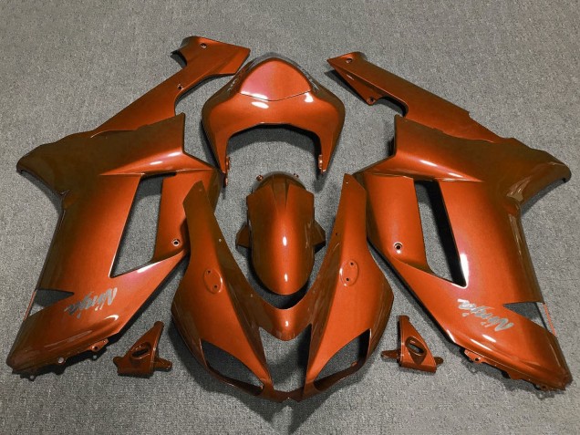 Kawasaki ZX6R Motorrad Verkleidung 2007-2008 - Orange