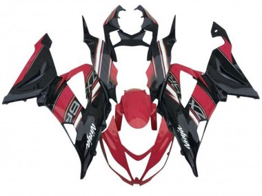 Kawasaki ZX6R Motorrad Verkleidung 2013-2018 - Rot Schwarz Weiss