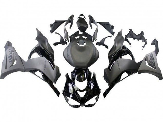 Kawasaki ZX6R Motorrad Verkleidung 2023-2026 - Matt Schwarz Matt Grau Glanzendes Schwarz
