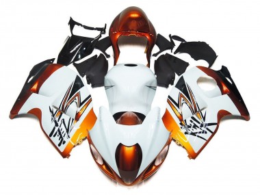 Suzuki GSXR1000 Motorrad Verkleidung 1996-2007 - Weiss Orange Schwarz