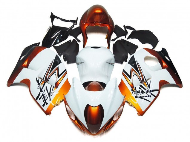 Suzuki GSXR1000 Motorrad Verkleidung 1996-2007 - Weiss Orange Schwarz