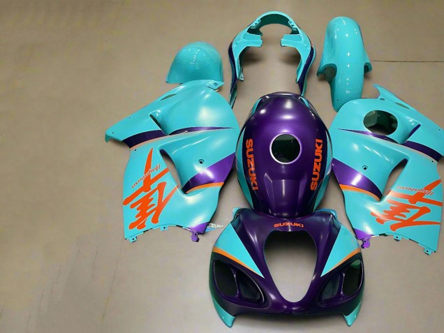 Suzuki GSXR1000 Motorrad Verkleidung 1996-2007 - Matt Lila Orange Blau