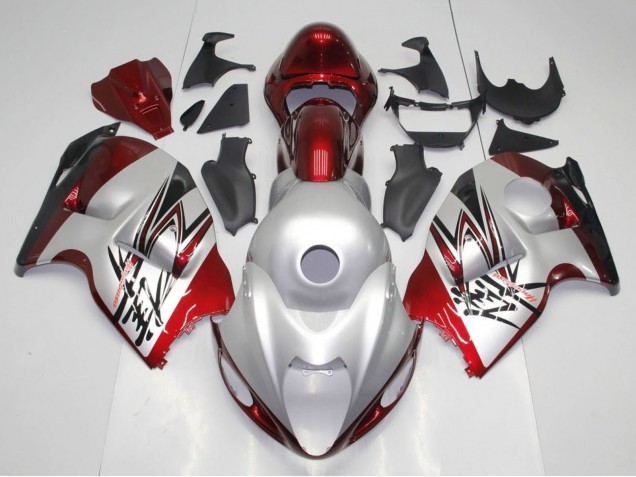 Suzuki GSXR1000 Motorrad Verkleidung 1996-2007 - Silber Bonbon Rot Schwarz