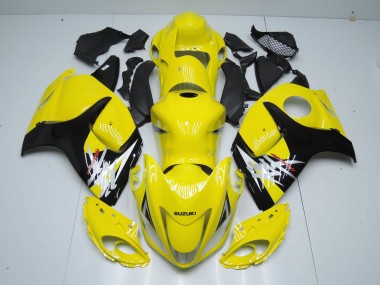 Suzuki GSXR 1300 Hayabusa Motorrad Verkleidung 2008-2020 - Gelb Schwarz Silber Weiss Rot
