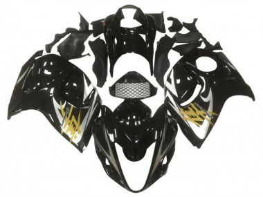 Suzuki GSXR 1300 Hayabusa Motorrad Verkleidung 2008-2020 - Glanzendes Schwarz Silber Gold