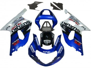 Suzuki GSXR1000 Motorrad Verkleidung 2000-2002 - Weiss Rot Blau Schwarz Rot