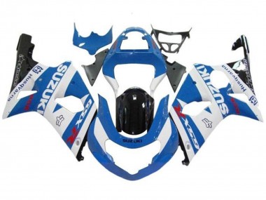 Suzuki GSXR1000 Motorrad Verkleidung 2000-2002 - Weiss Hellblau Glanzendes Schwarz Rot