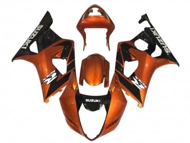 Suzuki GSXR 1000 Motorrad Verkleidung 2003-2004 - Orange Schwarz Weiss