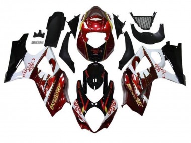 Suzuki GSXR 1000 Motorrad Verkleidung 2005-2006 - Schwarz Rot Weiss Gold