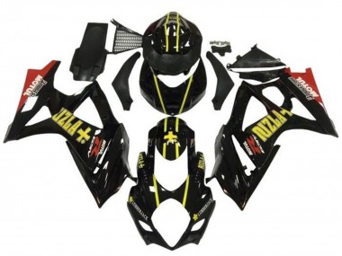 Suzuki GSXR 1000 Motorrad Verkleidung 2005-2006 - Schwarzes Gold Rizla Rot