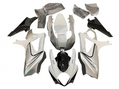 Suzuki GSXR 1000 Motorrad Verkleidung 2005-2006 - Glanzendes Weiss Silber Schwarz