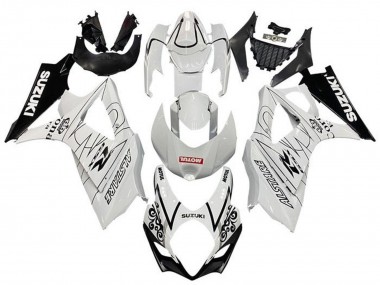 Suzuki GSXR 1000 Motorrad Verkleidung 2005-2006 - Weiss Schwarz Corona Motul