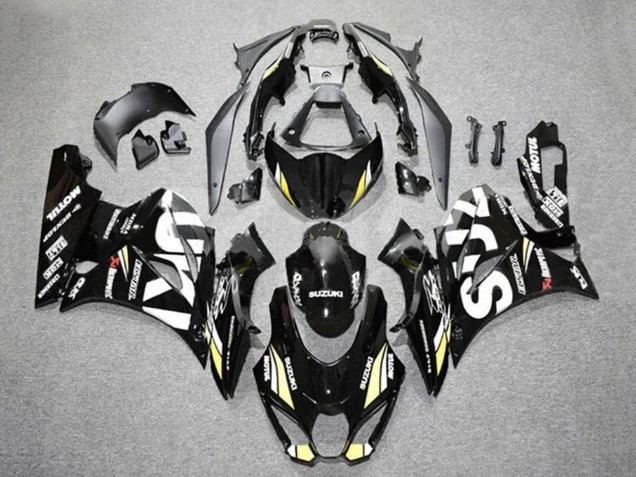 Suzuki GSXR1000 Motorrad Verkleidung 2017-2024 - Schwarz Weiss Gelb