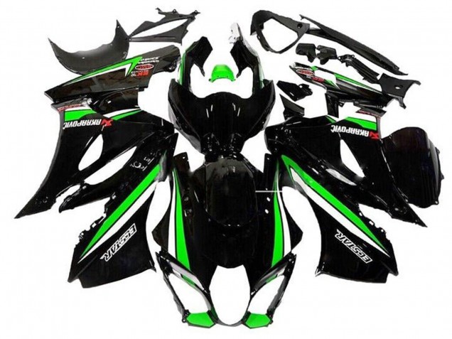 Suzuki GSXR1000 Motorrad Verkleidung 2017-2024 - Schwarz Grun Weiss Streifen