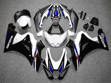 Suzuki GSXR1000 Motorrad Verkleidung 2017-2024 - Weiss Blau Schwarz