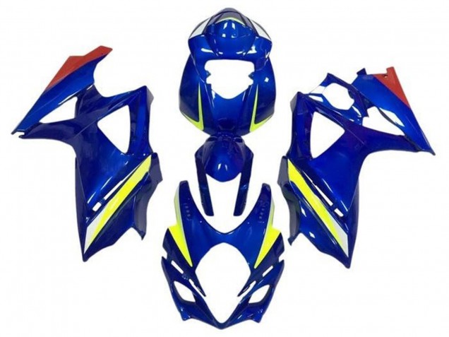 Suzuki GSXR 1000 Motorrad Verkleidung 2007-2008 - Blau Gelb Rot