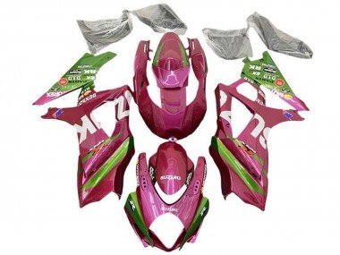 Suzuki GSXR 1000 Motorrad Verkleidung 2007-2008 - Rosa Grun Weiss