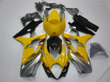 Suzuki GSXR 1000 Motorrad Verkleidung 2007-2008 - Gelb Silber Schwarz