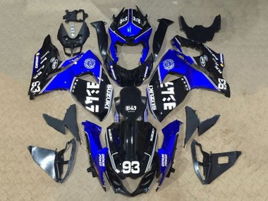 Suzuki GSXR 1000 Motorrad Verkleidung 2009-2016 - Schwarz Blau Weiss 93