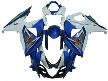 Suzuki GSXR 1000 Motorrad Verkleidung 2009-2016 - Weiss Blau Silber