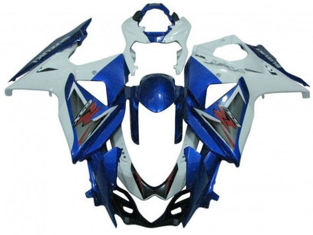 Suzuki GSXR 1000 Motorrad Verkleidung 2009-2016 - Weiss Blau Silber