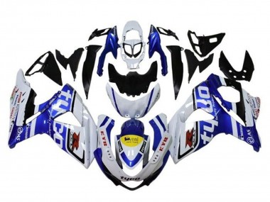 Suzuki GSXR 1000 Motorrad Verkleidung 2009-2016 - Weiss Blau Gelb Schwarz Tyco