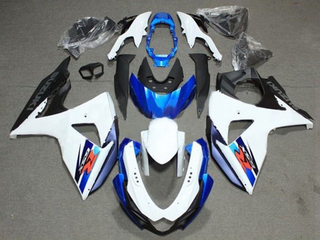 Suzuki GSXR 1000 Motorrad Verkleidung 2009-2016 - Weiss Blau Schwarz