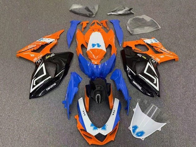 Suzuki GSXR 1000 Motorrad Verkleidung 2009-2016 - Orange Blau Schwarz