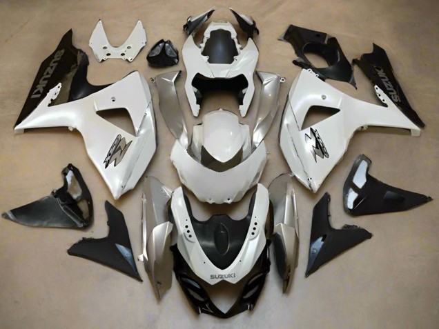 Suzuki GSXR 1000 Motorrad Verkleidung 2009-2016 - Perl Weiss Silber Matt Schwarz