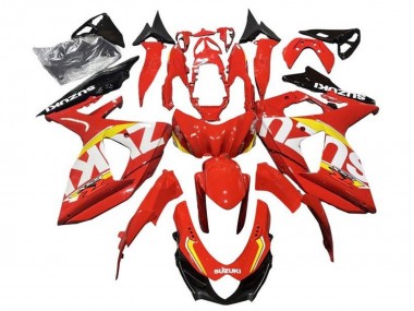 Suzuki GSXR 1000 Motorrad Verkleidung 2009-2016 - Rot Gelb Weiss Schwarz