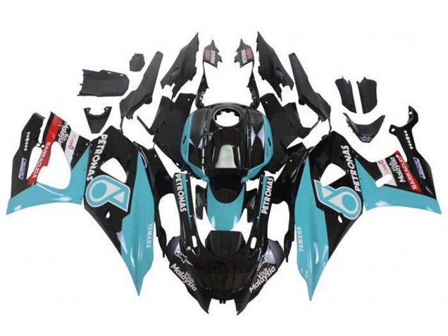 Yamaha YZF R7 Motorrad Verkleidung 2021-2024 - Schwarz Blau Petronas