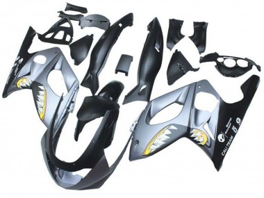 Yamaha YZF600R Thundercat Motorrad Verkleidung 1996-2007 - Matt Schwarz Grau Hai