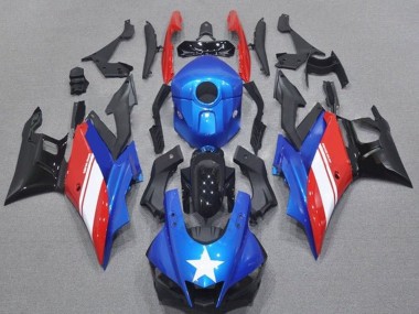 Yamaha YZF R3/R25 Motorrad Verkleidung 2019-2021 - Blau Rot Weiss Stern