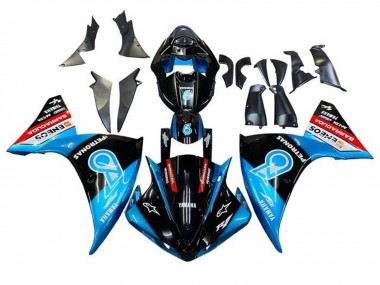 Yamaha YZF 1000 R1 Motorrad Verkleidung 2009-2011 - Schwarz Hellblau Rot Petronas