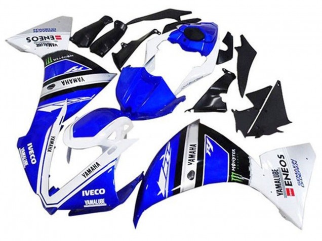 Yamaha YZF 1000 R1 Motorrad Verkleidung 2009-2011 - Weiss Blau Schwarz Grun Monster IVECO Yamalube ENEOS