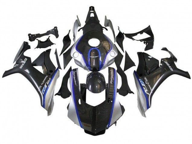 Yamaha YZF 1000 R1 Motorrad Verkleidung 2015-2019 - Kunst Carbonfaser Silber Blau R1M