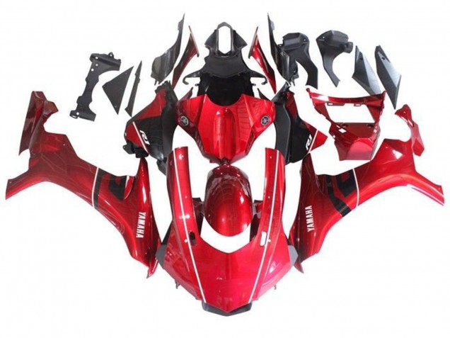 Yamaha YZF 1000 R1 Motorrad Verkleidung 2015-2019 - Rot Schwarz Weiss Streifen