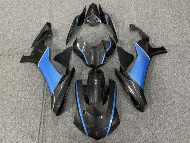 Yamaha YZF 1000 R1 Motorrad Verkleidung 2015-2019 - Kunst Carbonfaser Hellblau