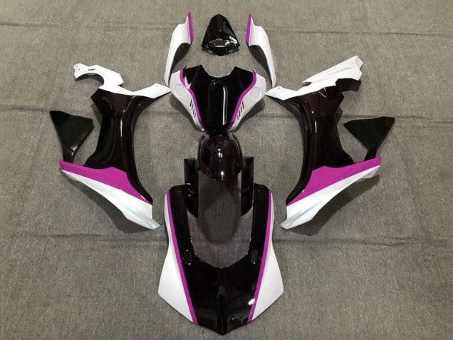 Yamaha YZF 1000 R1 Motorrad Verkleidung 2015-2019 - Weiss Glanzendes Schwarz Rosa
