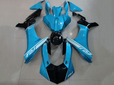 Yamaha YZF 1000 R1 Motorrad Verkleidung 2015-2019 - Blau Silber Glanzendes Schwarz