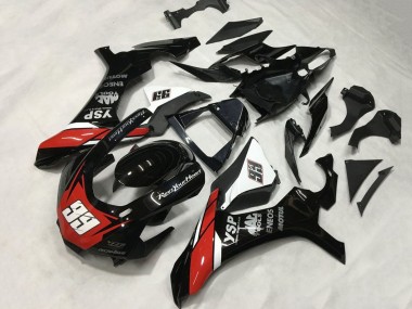 Yamaha YZF 1000 R1 Motorrad Verkleidung 2015-2019 - Glanzendes Schwarz Weiss Rot ENEOS Motul YSP 99