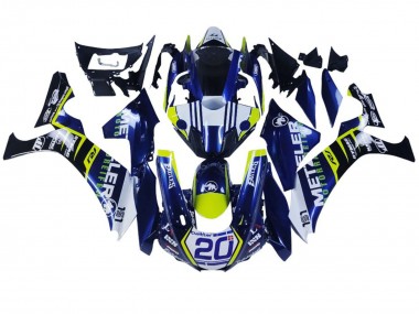 Yamaha YZF 1000 R1 Motorrad Verkleidung 2020-2025 - Weiss Blau Gelb Schwarz